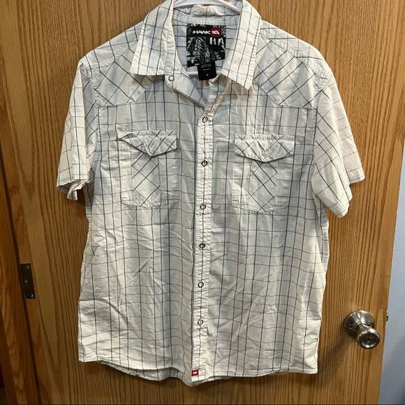 Tony Hawk Men’s Short Sleeve Button Down Shirt w/ Snap Buttons Size Medium - Picture 8 of 8